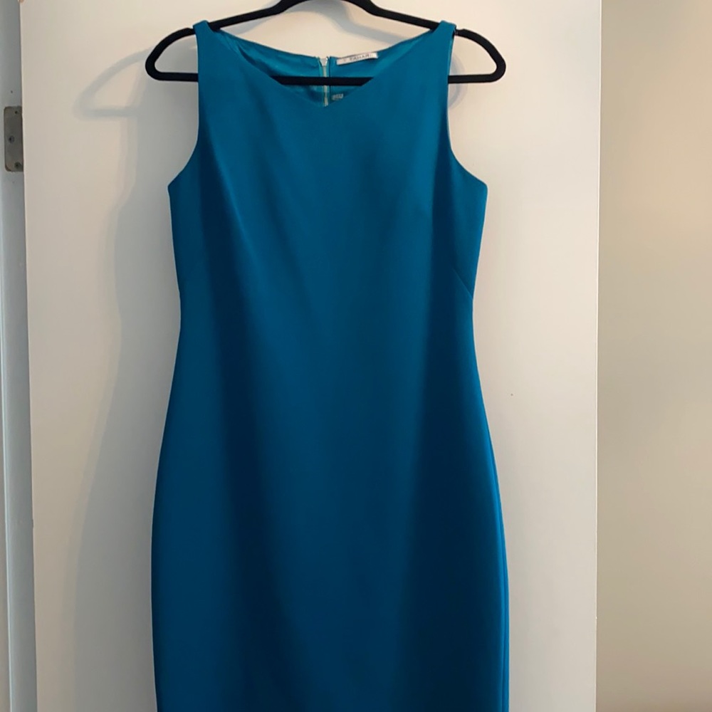 Tahari Size 8 Teal Dress